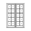 10-lite French double door
Unit Dimension 62" x 86-5/8"
Door Dimension 30" x 84"
Panel - none
Glazing - Tempered Low-e IG, SDL